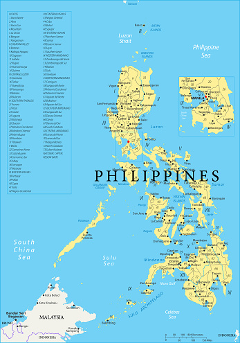 Map Of Philippines Vector Stock Illustration - Download Image Now ...
