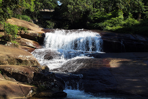 Waterfall of the Prumirim in Ubatuba Sao Paulo