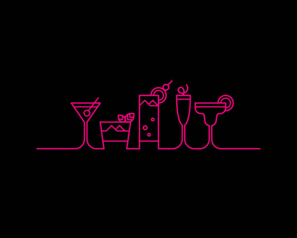 illustrazioni stock, clip art, cartoni animati e icone di tendenza di cocktail - cocktail