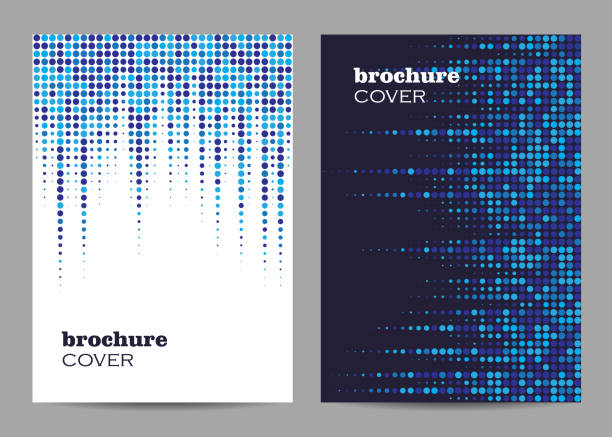 illustrazioni stock, clip art, cartoni animati e icone di tendenza di struttura del layout del modello di brochure. sfondo tratteggiato blu astratto - 3119