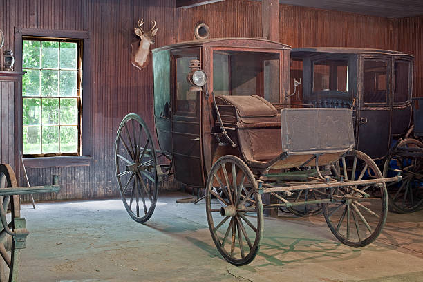 Conestoga wagon display on grounds of Mount Washington tavern. Wagon detail at 1830 tavern along the first national road in western Pennsylvania.