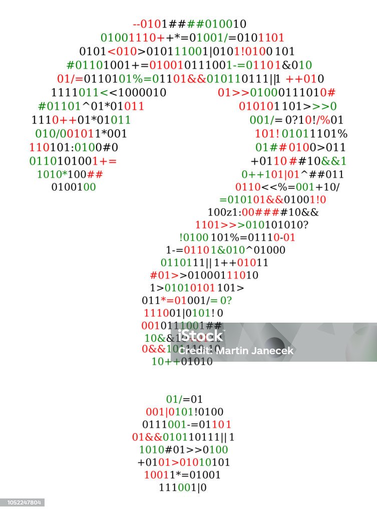 Abstract Symbol Question Mark Source Code Stock Illustration - Download ...