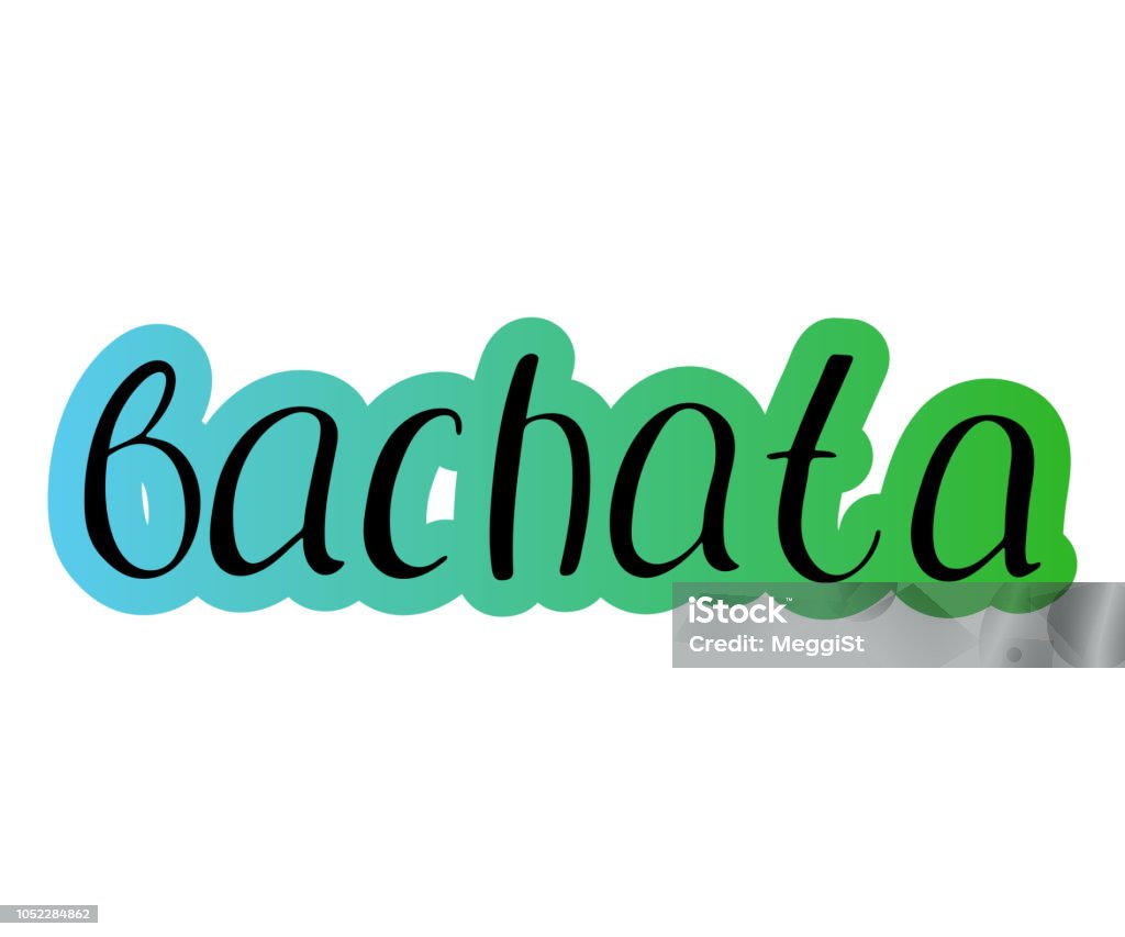 Bachata Cursive Pair Dance Bachata Stock Illustration - Download Image Now - Abstract ...