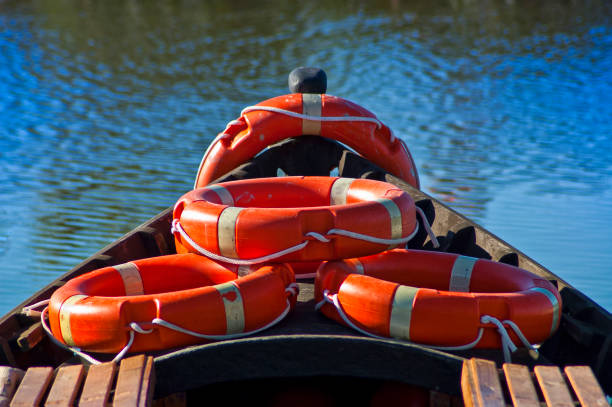 istock Boat bow with lifebuoy 1052293424