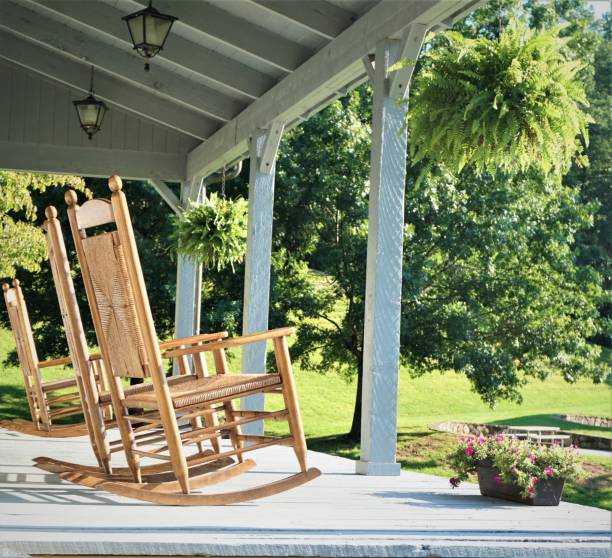 istock Rocking Chair on the terrace 1052326974