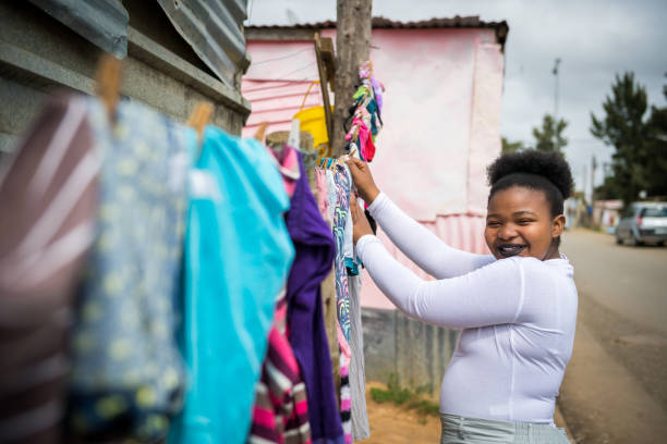 istock Hanging laundry in the Townships 1052336396