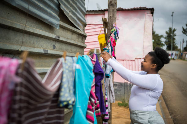istock Hanging laundry in the Townships 1052337214