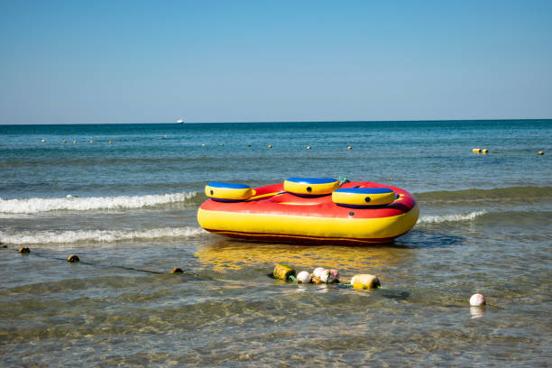 istock Sea inflatable attractions. Vacation and active rest 1052350920