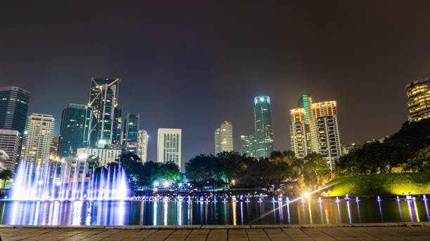 istock Kuala Lumpur downtown city at night cityscape 1052355438