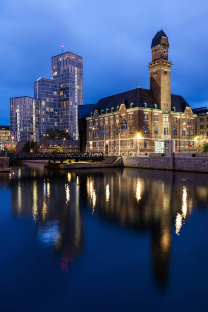 istock Panorama of Malmo at night 1052363162