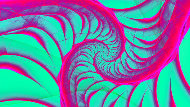 istock Abstract fractal art background in illustration space geometry. 1052365360