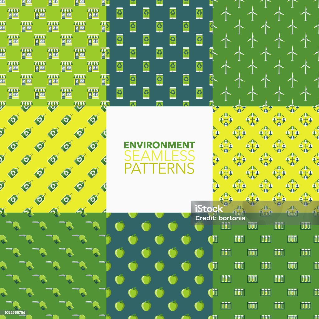 Environment Seamless Pattern Set Stock Illustration - Download Image ...
