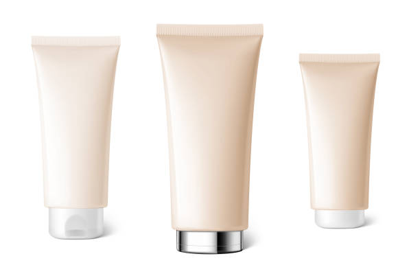istock Realistic blank cream tube mock up. Vector illustration isolated on white background. 1052390878