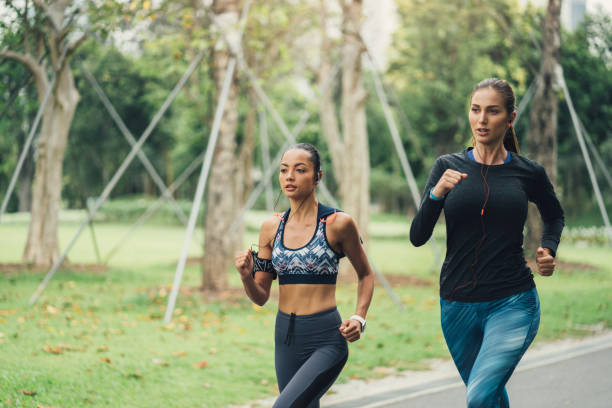 istock Morning jogging in the park 1052407110