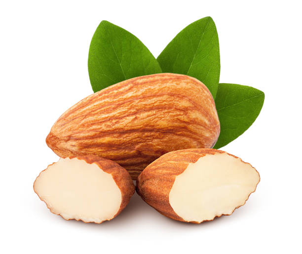 istock almond isolated on white background, clipping path, full depth of field 1052439968