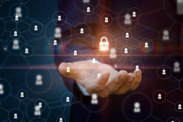 istock In the hand shows a secure network businessman . 1052440766