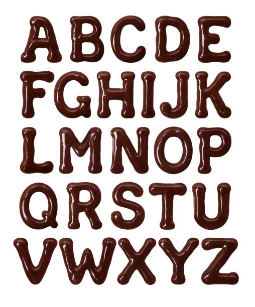 istock Latin alphabet made of melted chocolate in high resolution (part 1. Letters) 1052453502