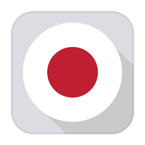ilustrações, clipart, desenhos animados e ícones de app de bandeira do japão - japan flag interface icons japanese flag