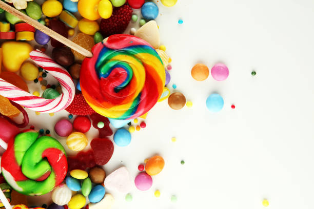 istock candies with jelly and sugar. colorful array of different childs sweets and treats. 1052471004