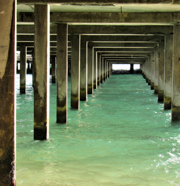 istock Makai beach pier, Waimanalo, Oahu, HI 1052471394