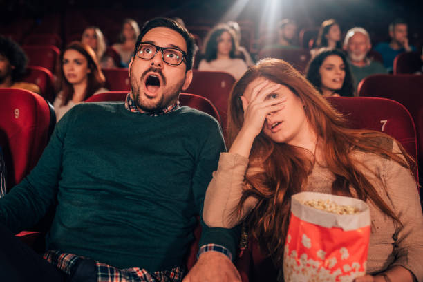 istock Afraid couple in the cinema 1052499600