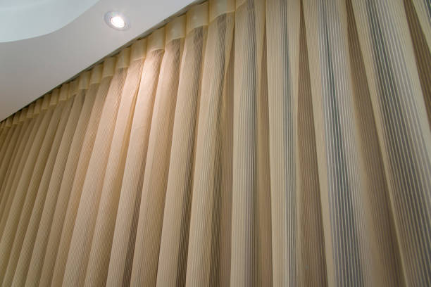 istock Brown curtain background Curtain Brown classic background 1052499646
