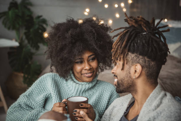 istock Romantic couple have cozy weekend 1052499914