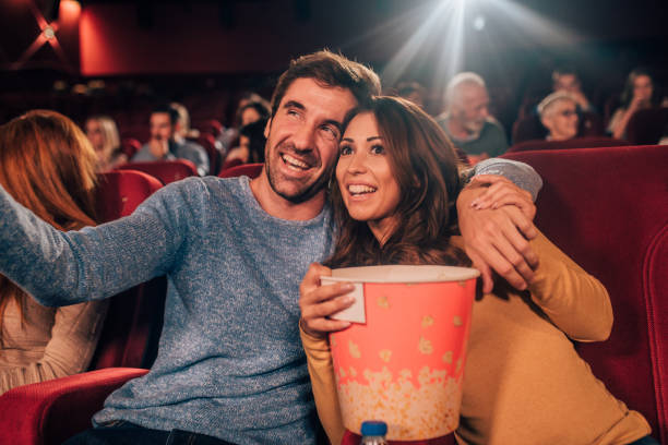 istock Joyful couple at cinema 1052500014