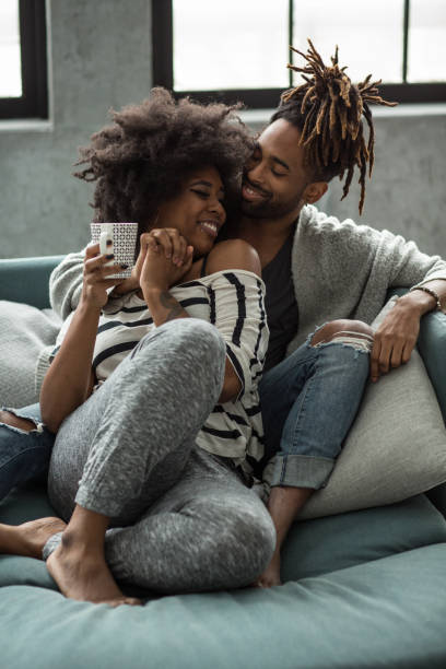 istock Romantic couple have cozy weekend 1052500260