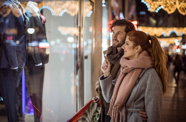 istock Christmas gifts shopping 1052518932