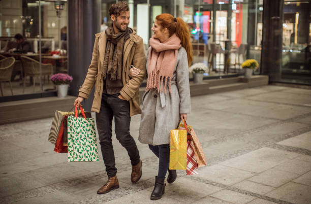 istock Christmas gifts shopping 1052523200