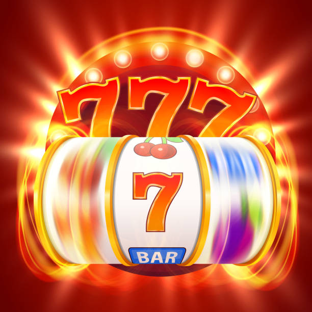 istock Golden slot machine wins the jackpot. Big win concept. Casino jackpot. 1052632348