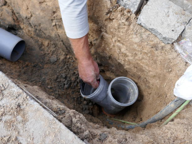 istock Laying and installation of a sewer pipe 1052641956