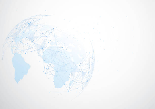 istock Global network connection. World map point and line composition concept of global business. Vector Illustration 1052649398