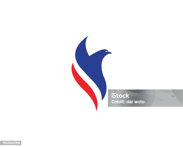 Wing Falcon Template Stock Illustration - Download Image Now - Eagle - Bird, Animal Wing, Shield