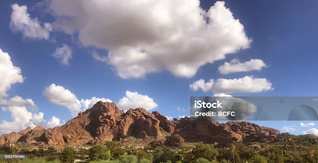 Camelback Mountain west side viewpoint, Phoenix, Scottsdale, Arizona,USA. Mountain Stock Photo