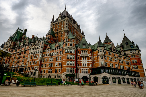 Historic Chateau Frontenac in old town Quebec City Canada