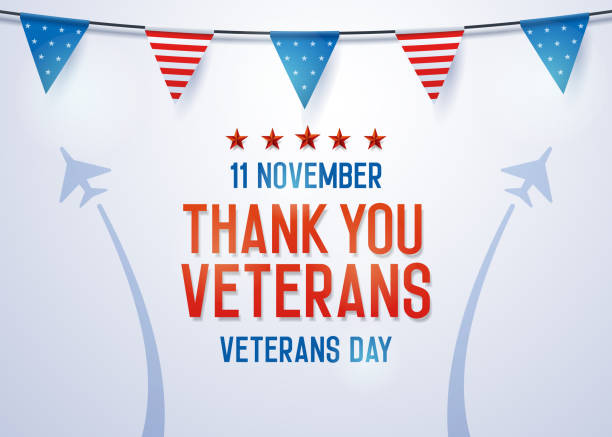 istock Thank you Veterans background. Vector illustration for veterans day 11 November national holiday in the us 1052762648