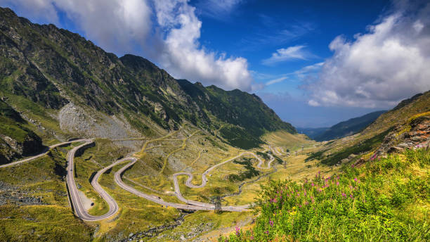 istock Transfagarasan pass in summer. Crossing Carpathian mountains in Romania, Transfagarasan is one of the most spectacular mountain roads in the world. 1052766874