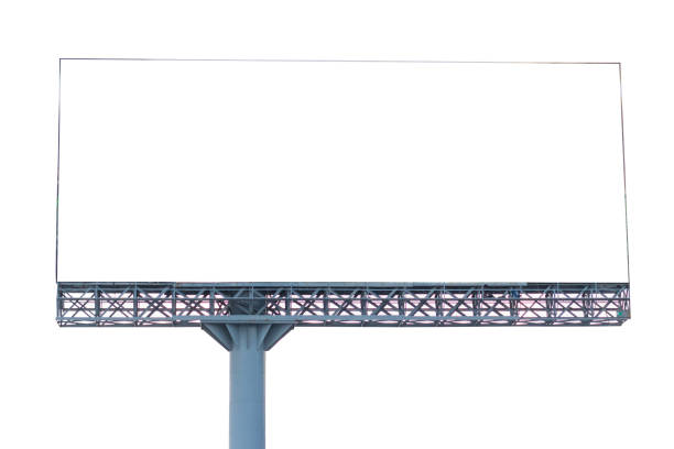 istock Blank advertising billboard old isolated on white background. 1052833174