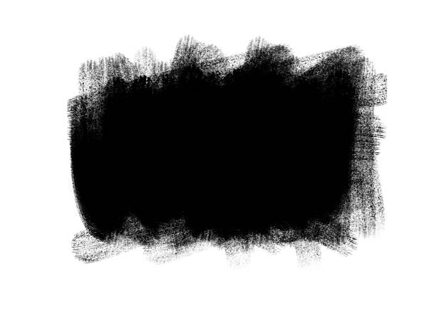 istock Black color graphic patches graphic brush strokes design effect element for background 1052849552