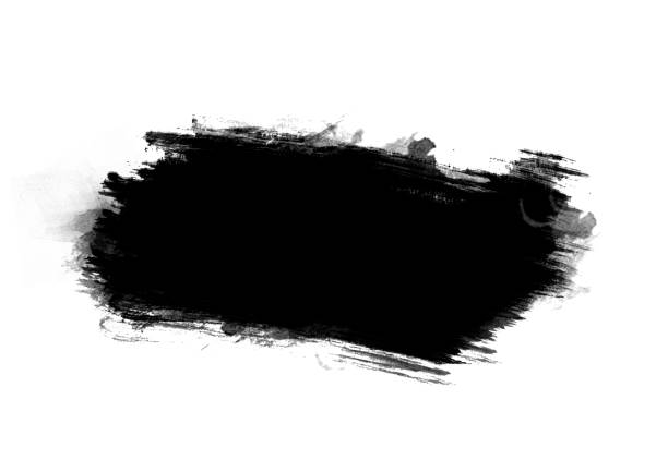 istock Black color graphic patches graphic brush strokes design effect element for background 1052849612