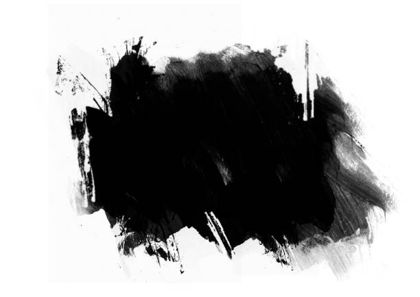 istock Black color graphic patches graphic brush strokes design effect element for background 1052849712