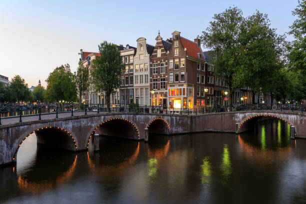 istock Amsterdam Canals at Dusk Long Exposure 1052878414