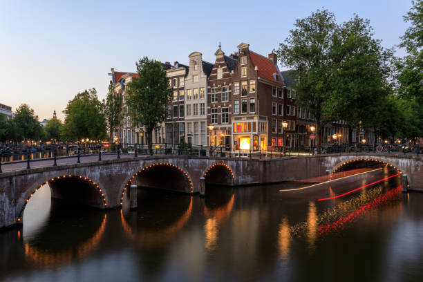 istock Amsterdam Canals at Dusk Long Exposure 1052879234