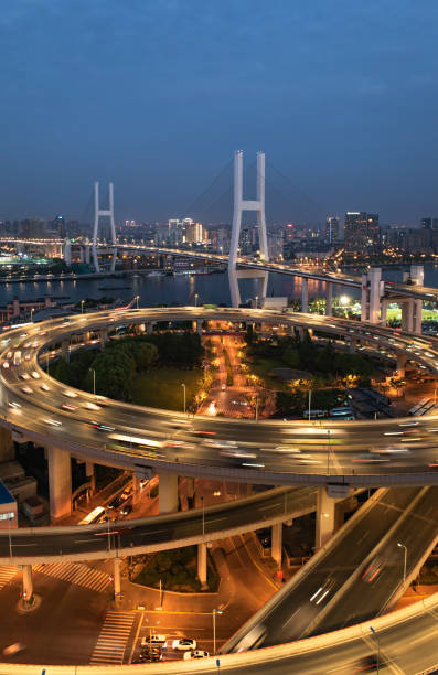 istock Shanghai Nanpu bridge at night. 1052893986