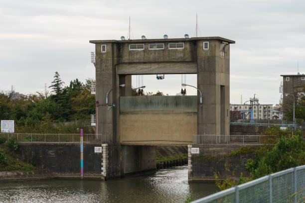 istock Water gate in Japan Tokyo 1052894680
