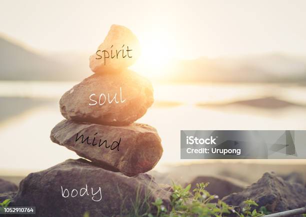 Concept Body Mind Soul Spirit Stock Photo - Download Image Now - Spirituality, Alternative Medicine, Vitality