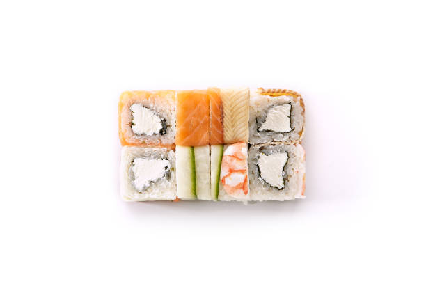 istock Sushi with Salmon Cucumber and Cream Cheese Inside 1052912478