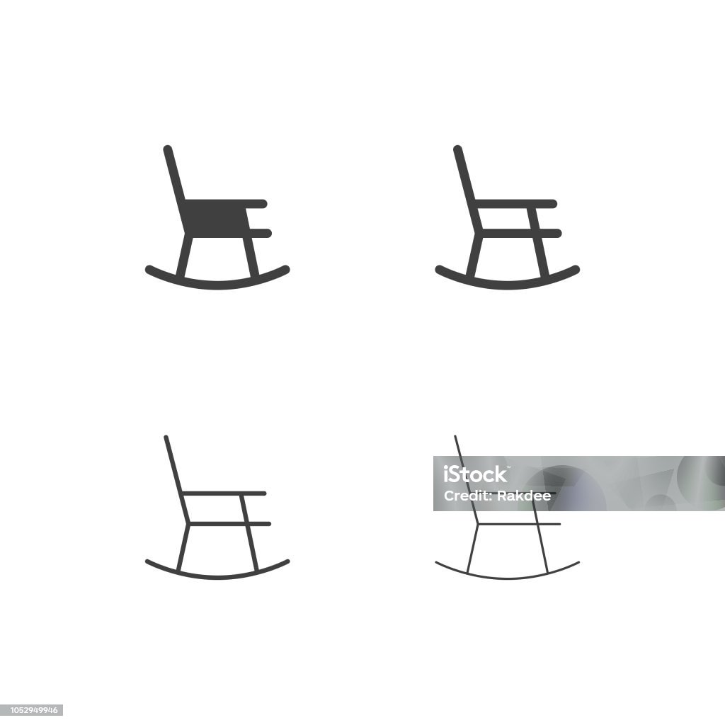 Rocking Chair Icons - Multi Series Rocking Chair Icons Multi Series Vector EPS File. Rocking Chair stock vector